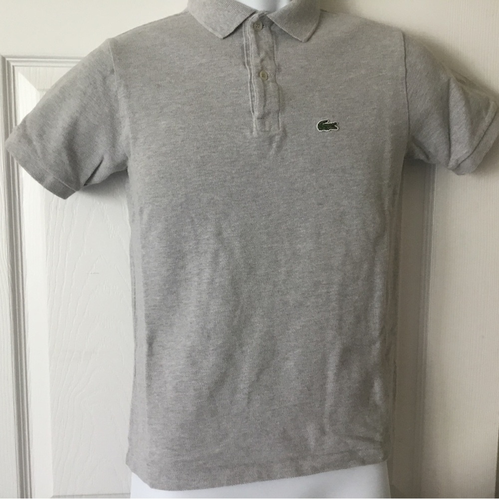 Lacoste Boys Polo Shirt in Light Gray